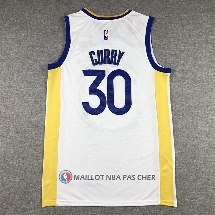 Maillot Golden State Warriors Stephen Curry NO 30 Association 2022-23 Blanc